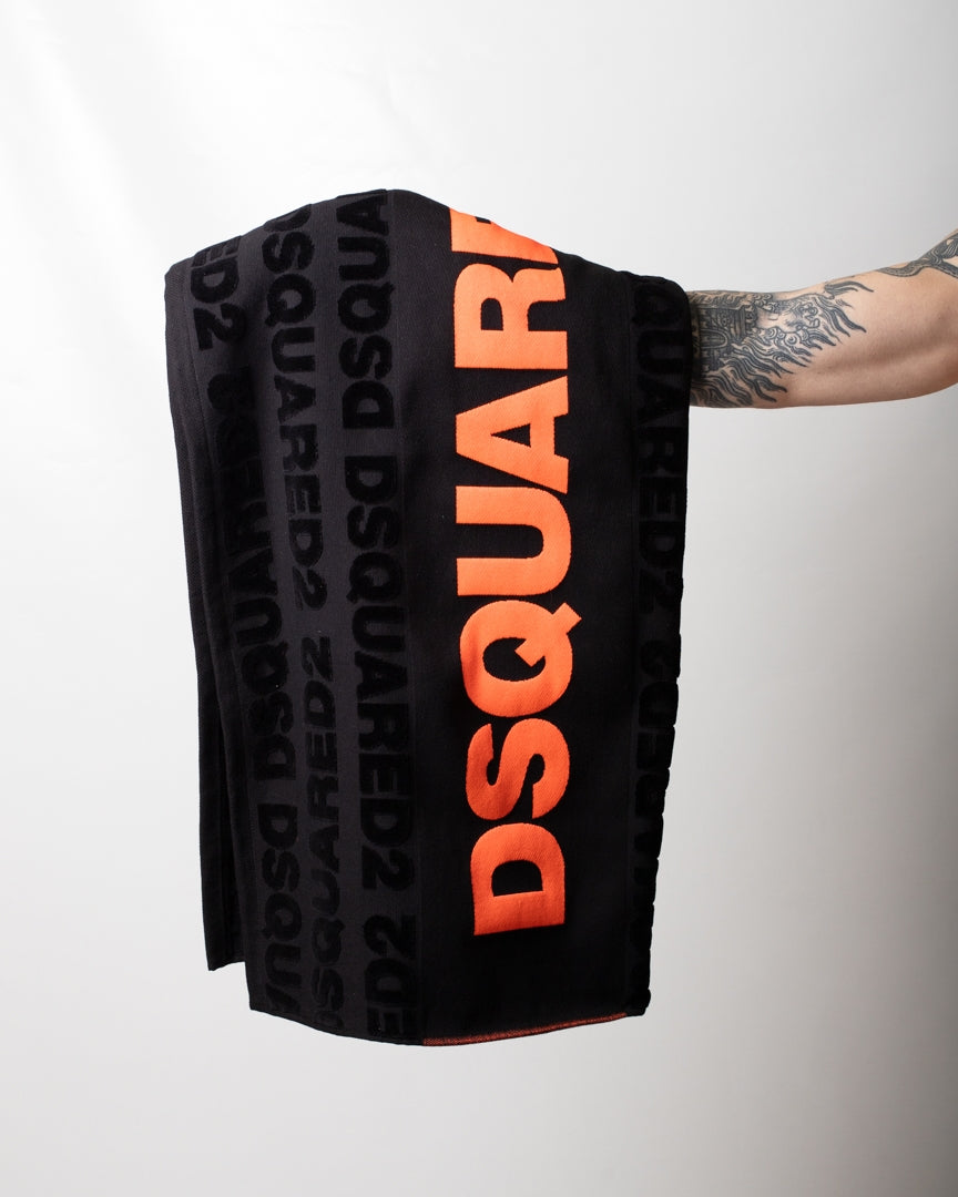 Telo mare Dsquared2 in spugna con logo all-over