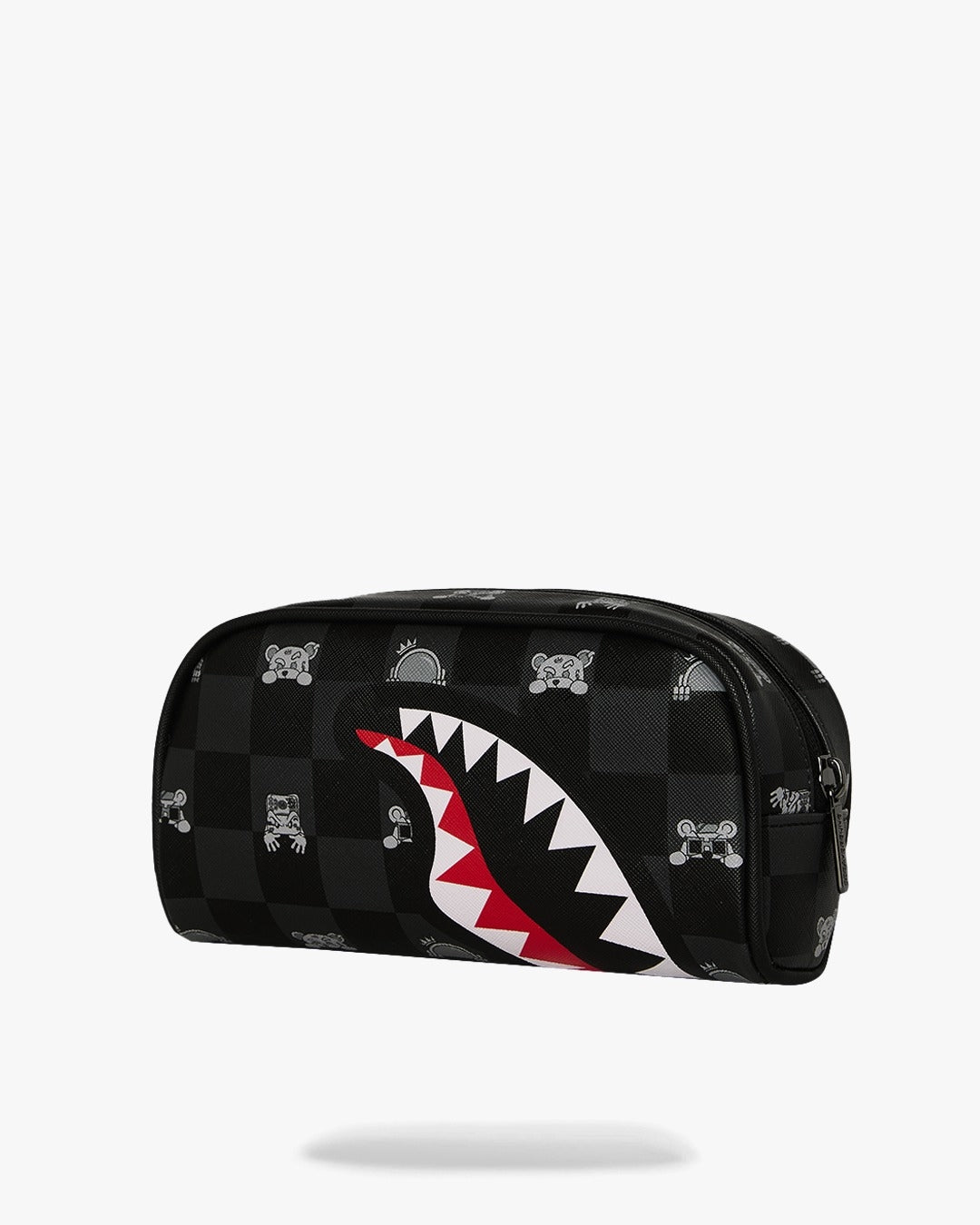 Pochette Sprayground nero GRAY PEEKING CHARACTER CHECK PENCIL POUCH 
