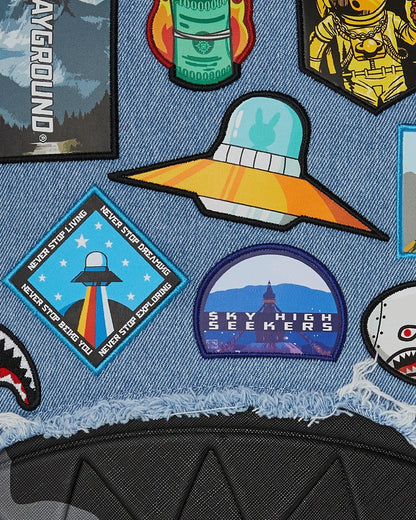 Zaino Sprayground denim "DENIM TEAR 3 AM PATCHES BACKPACK"