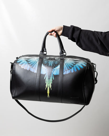 Borsone Marcelo Burlon in ecopelle "Icon Wings Royal" logato