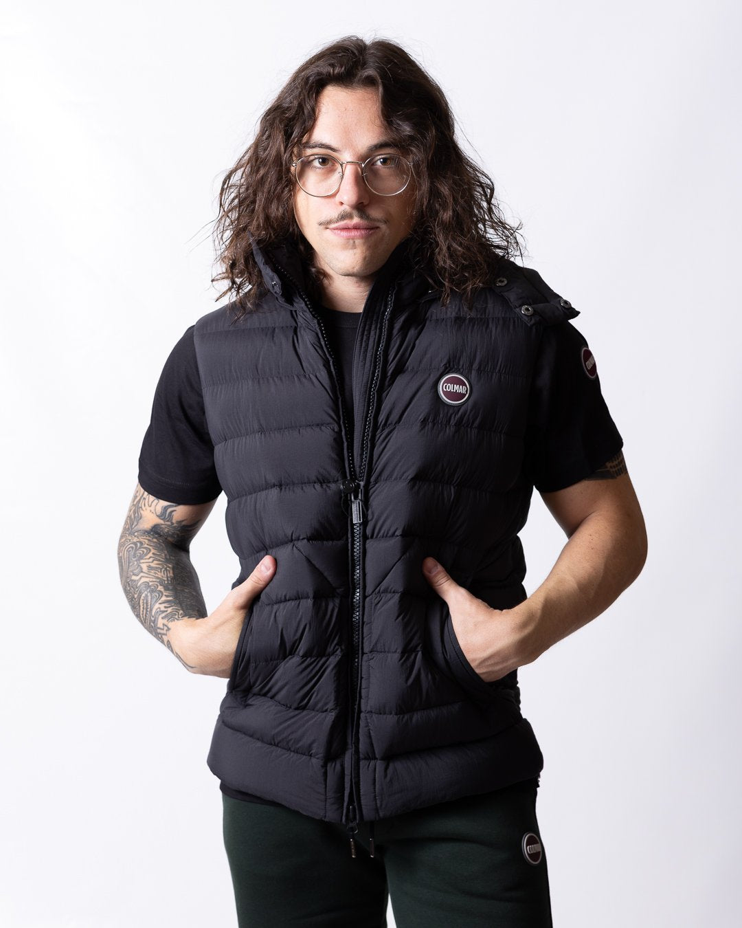 Gilet Colmar opaco con cappuccio staccabile uomo