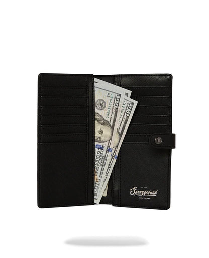 Portafoglio Sprayground nero Midnight chetau single-fold wallet