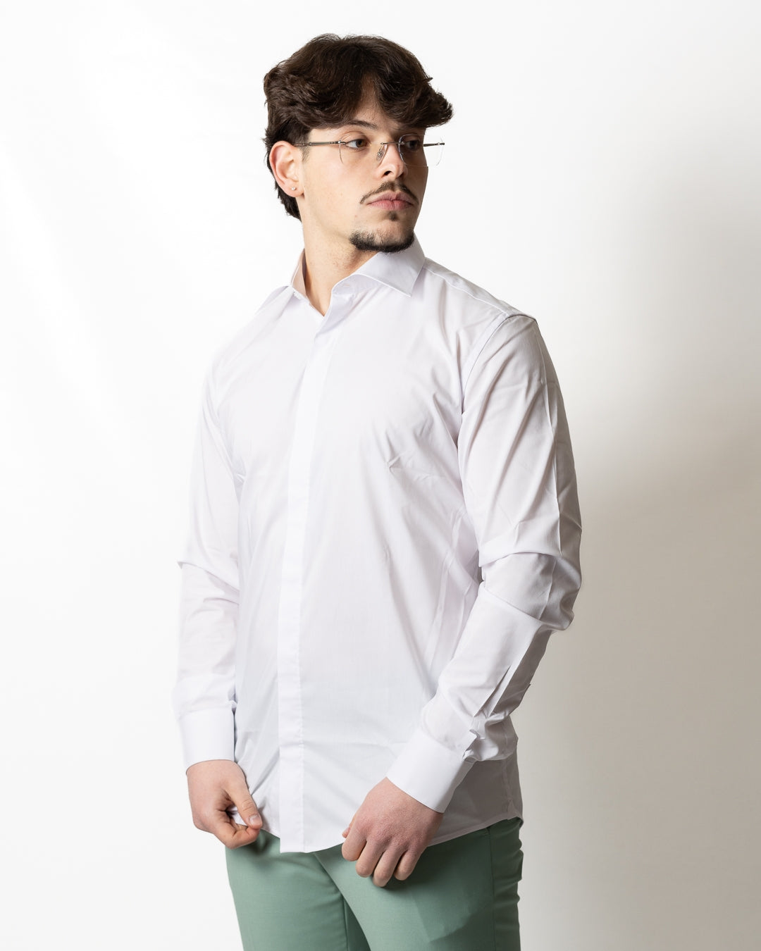 Camicia Daniele Alessandrini "Sartoria" collo italiano uomo