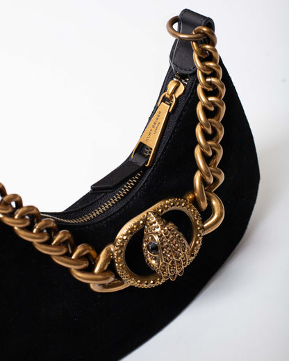 Borsa Kurt Geiger in suede "Chelsea chain" donna