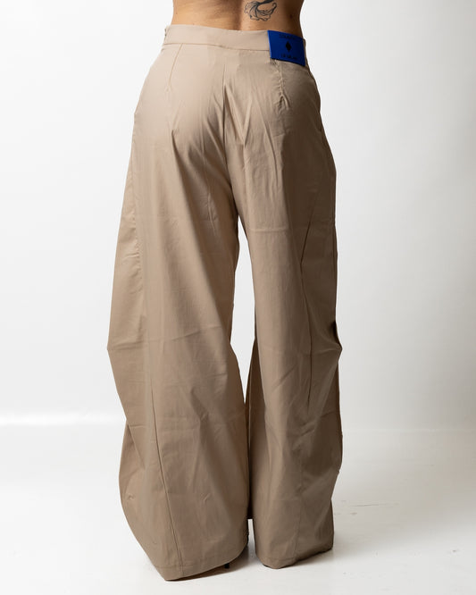 Pantalone Marcelo Burlon baggy in tela di cotone donna