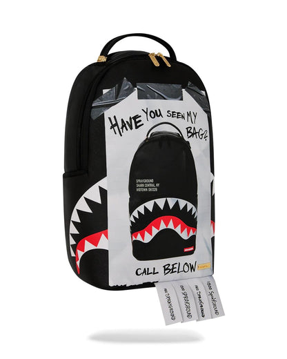 Zaino Sprayground nero "Missing bag flyer on bag backpack"