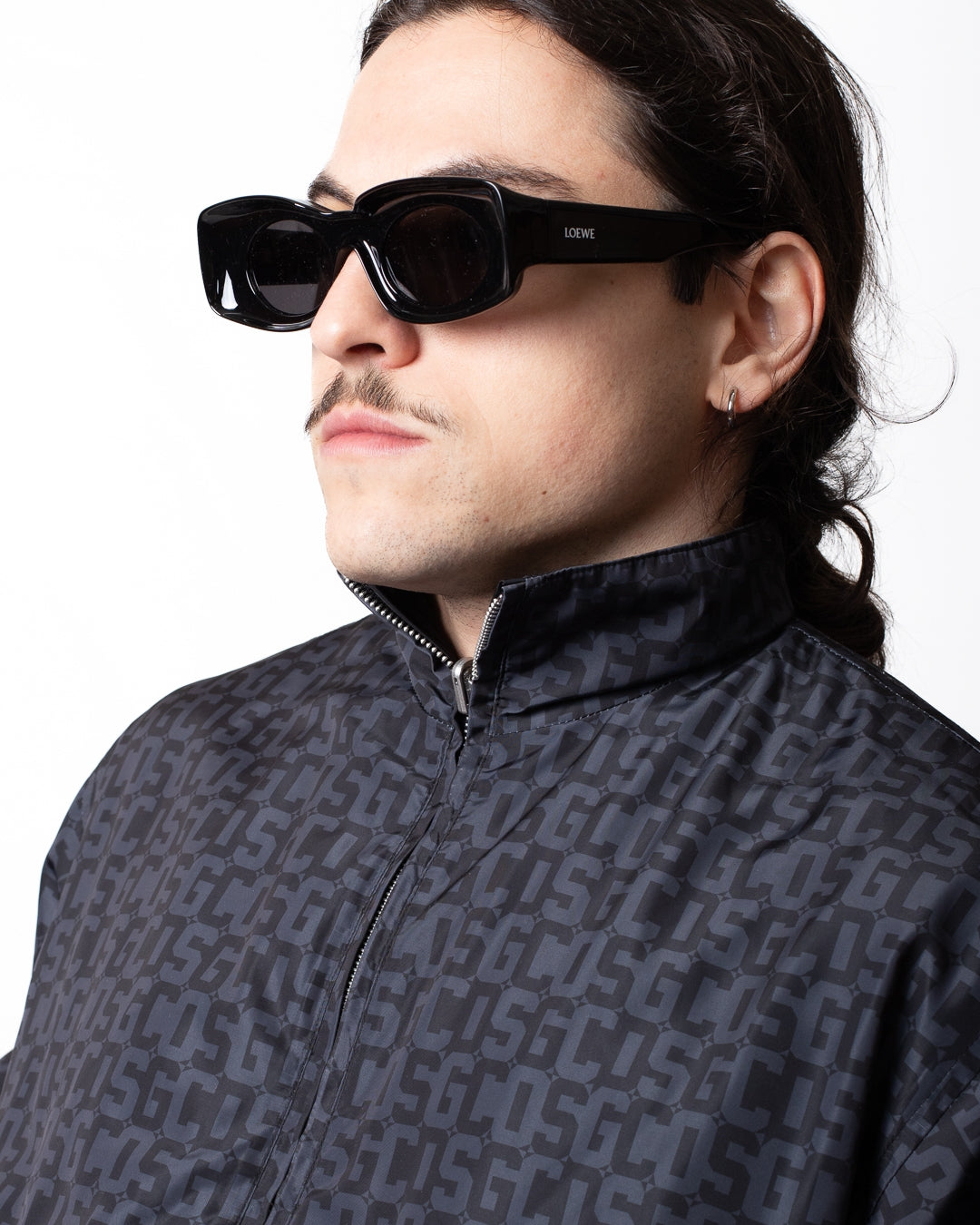 Giubbotto GCDS in nylon con stampa all-over uomo