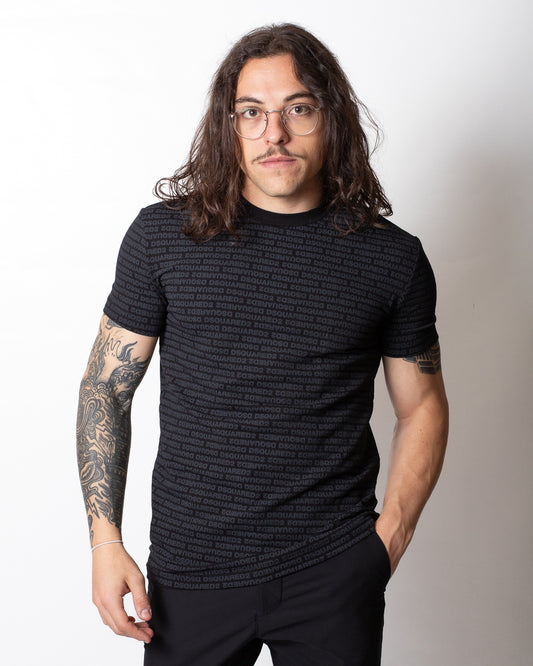 T-Shirt e boxer Dsquared2 con logo stampato all-over uomo