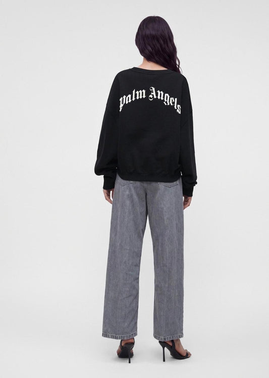 Felpa Palm Angels girocollo con logo stampato
