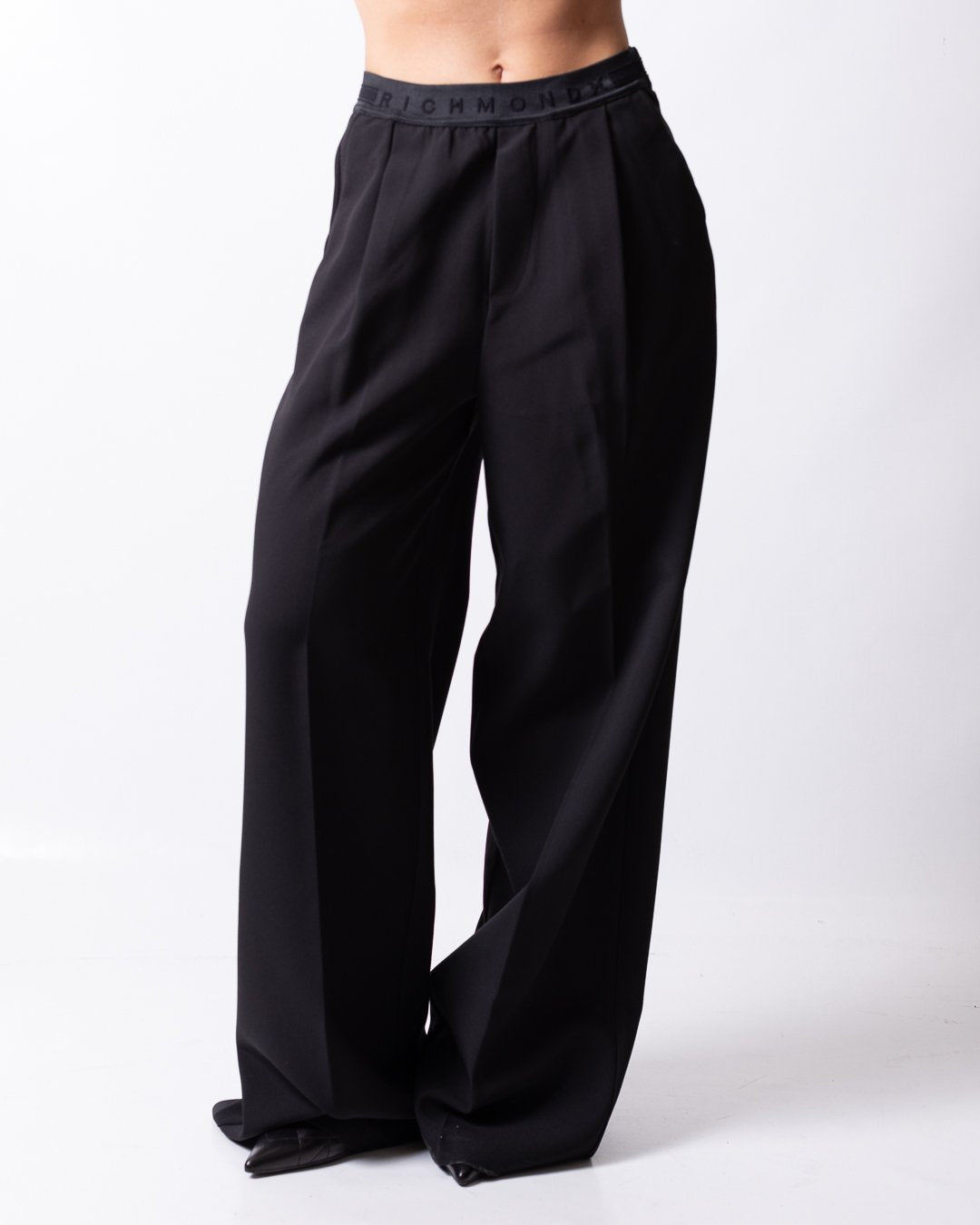 Pantalone Richmond X wide leg con fascia logata donna