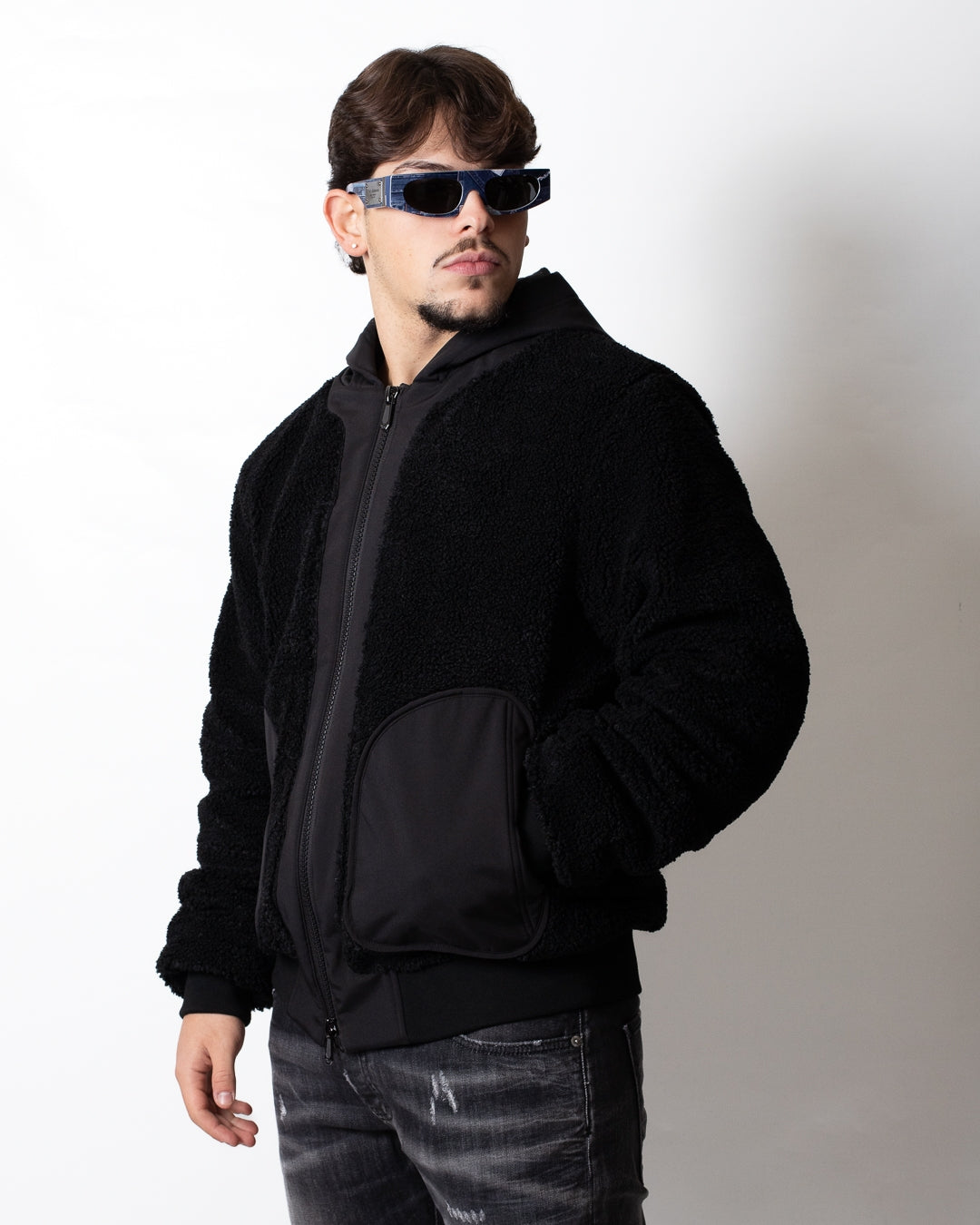 Giubbotto Gaelle teddy con cappuccio uomo