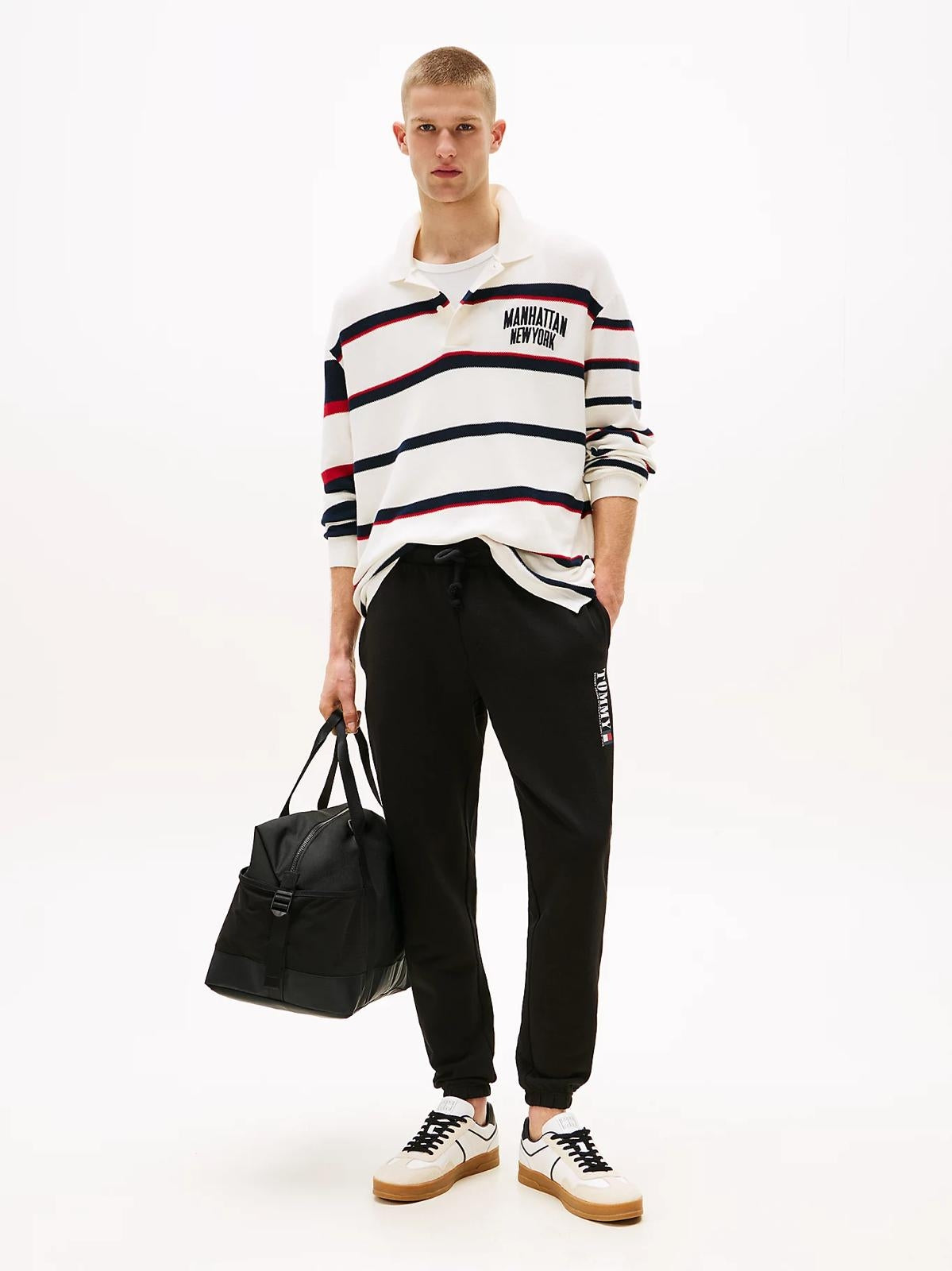 Pantalone Tommy Jeans in felpa con stampa logata uomo