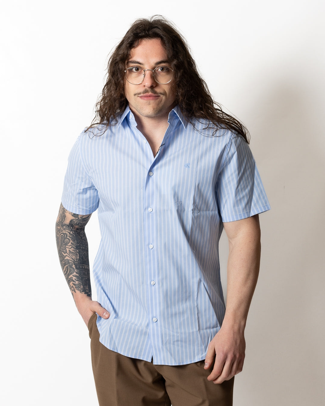 Camicia Calvin Klein "Multi Pinstripe" uomo
