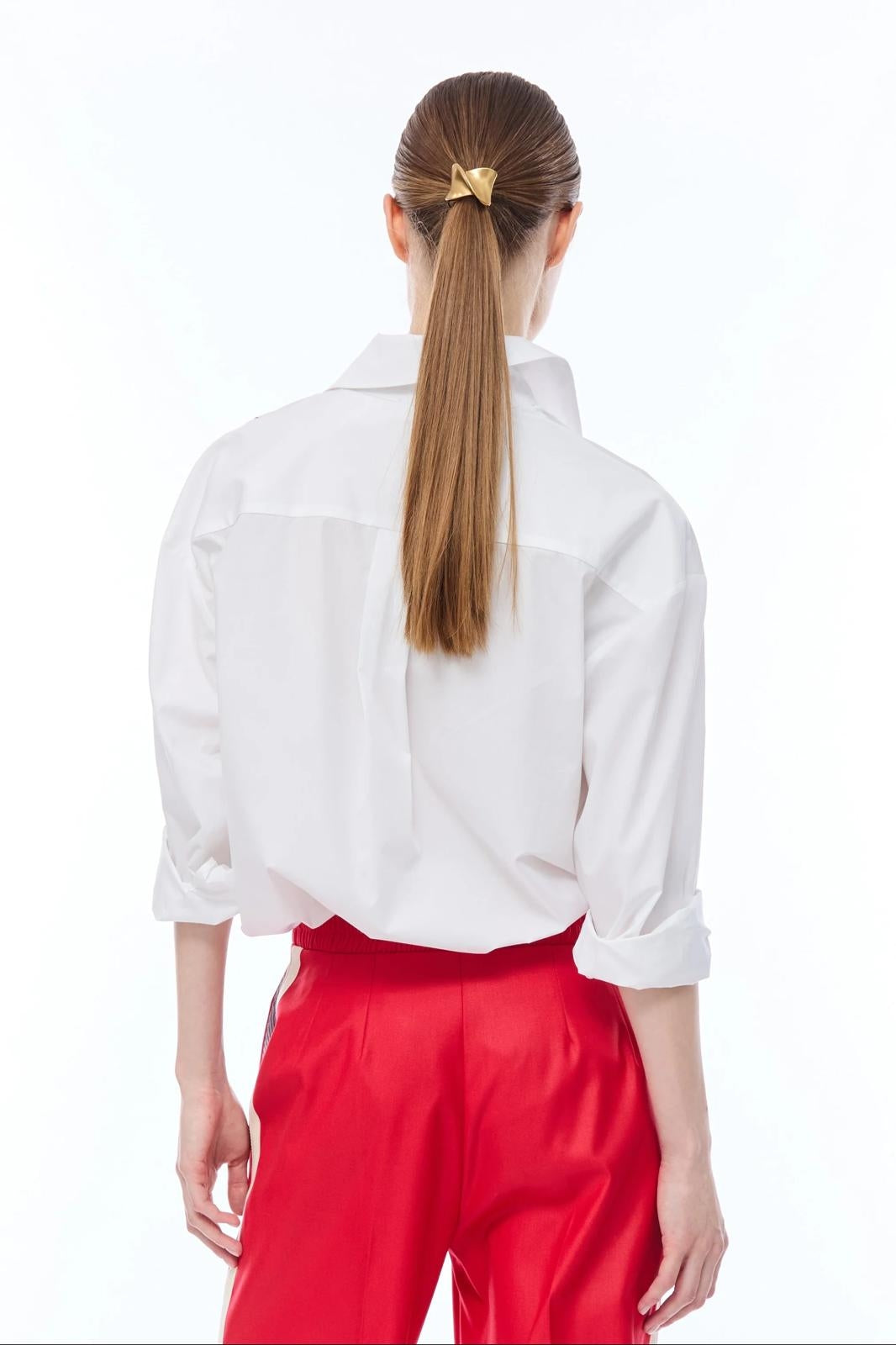 Camicia Nenette over con ricami donna
