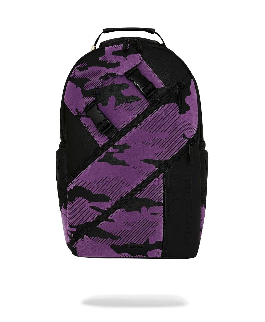 Zaino Sprayground nero PURPLE FLOCKED CAMO BACKPACK