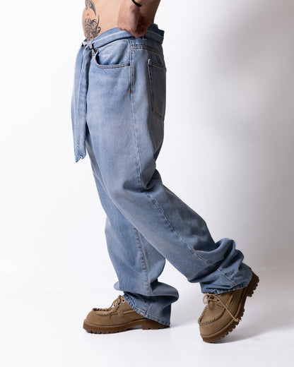Jeans MSGM straight con cravatta
