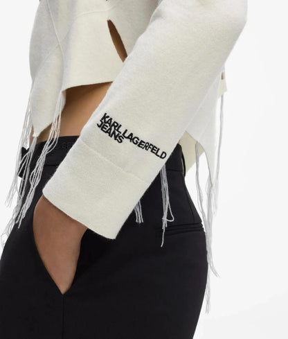 Maglia Karl Lagerfeld Jeans con dettagli cut-out e fondo asimmetrico