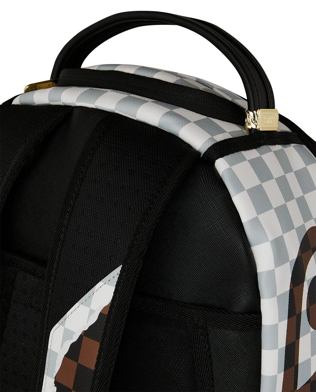 Zaino Sprayground marrone "CREAM AND BROWN TEAR CHECK BACKPACK"