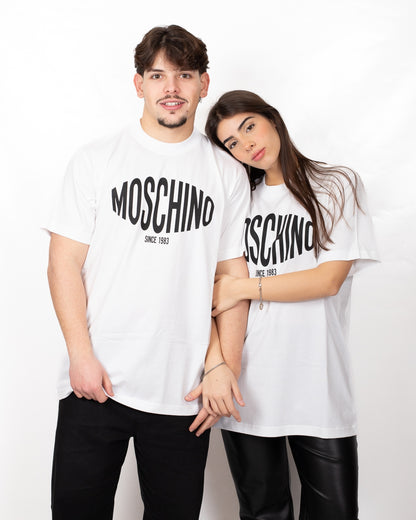 T-Shirt Moschino girocollo con logo stampato 