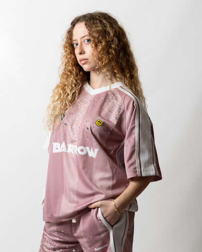 T-Shirt Barrow soccer con borchie e strass donna