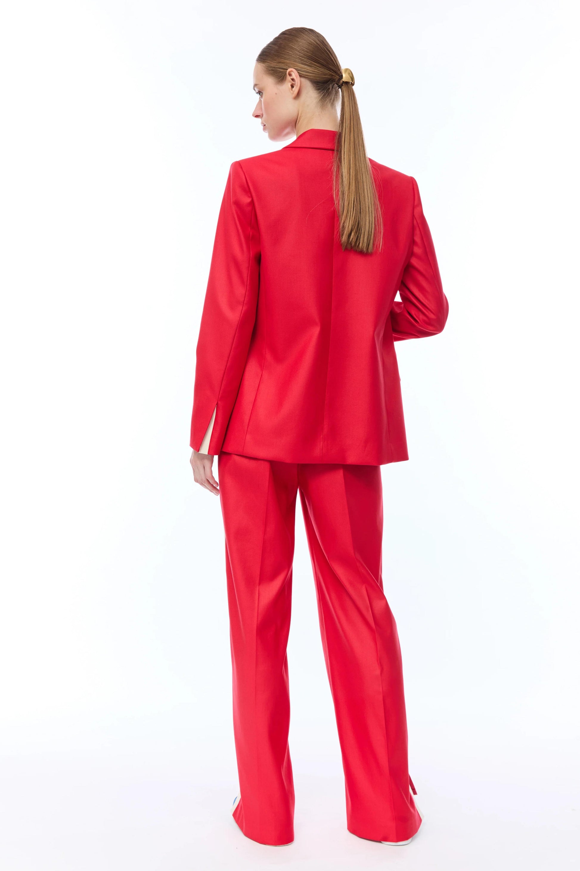 Pantalone Nenette straight con banda laterale donna