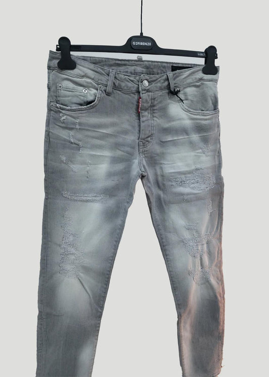 Jeans G2Firenze slim "Shining Grey" uomo