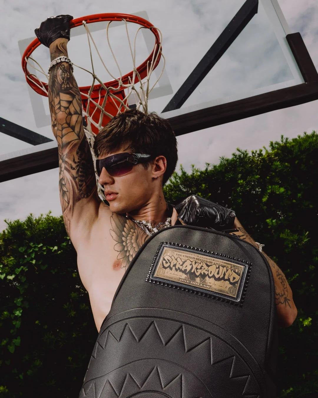 Zaino Sprayground nero REAL MONEY BACKPACK 