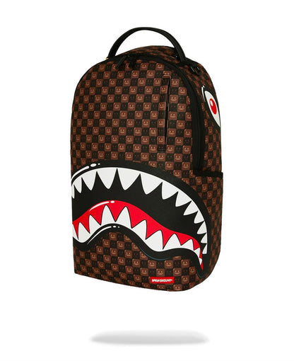Zaino Sprayground marrone SHARKS IN PARIS WTF BUBBLE BROWN CHECK BACKPACK 