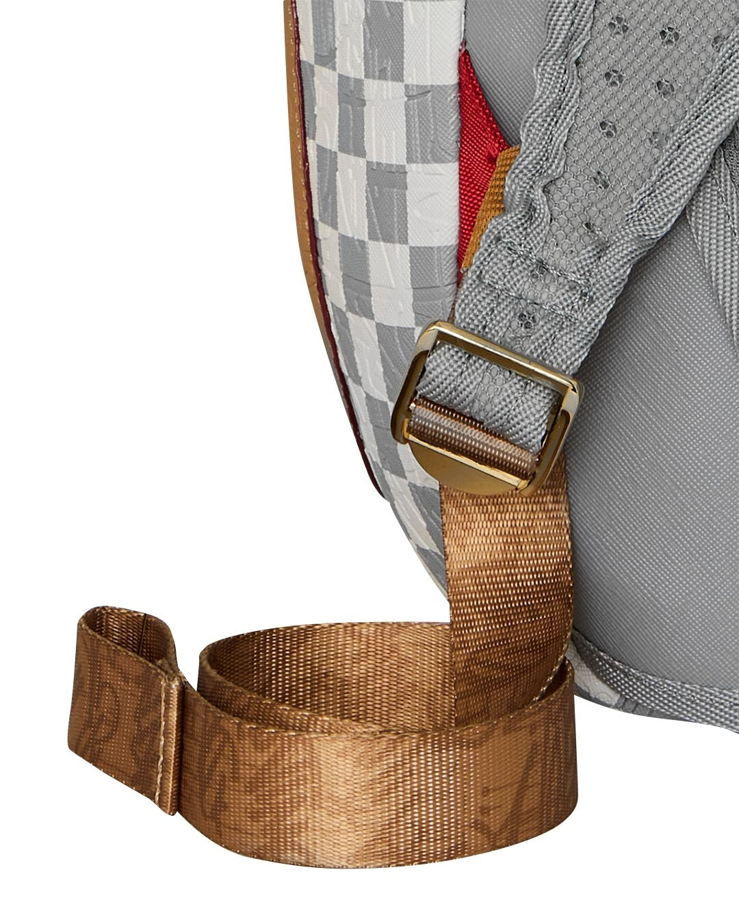 Zaino Sprayground bianco EMBOSSED CREAM CHECK BACKPACK