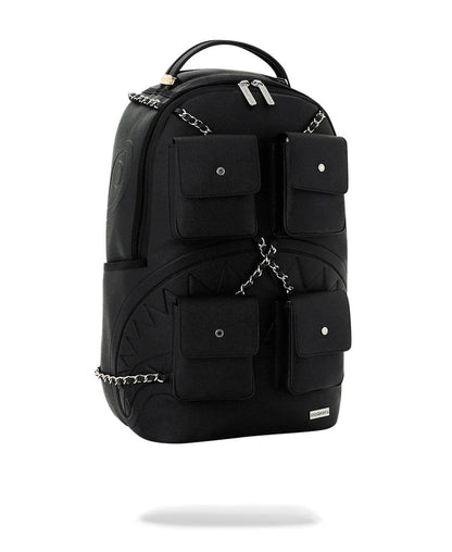 Zaino Sprayground nero HANGING POCKETS SHARK BACKPACK