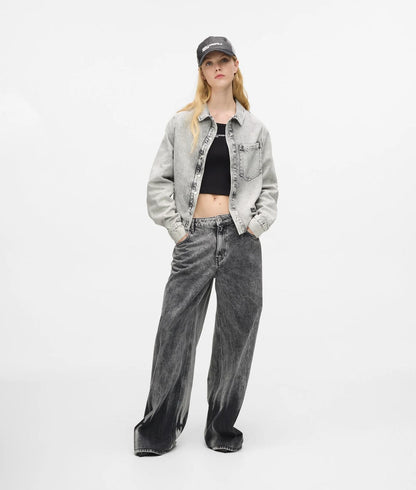 Giubbotto Karl Lagerfeld Jeans in denim cropped donna
