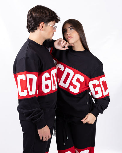 Felpa GCDS girocollo con logo a contrasto