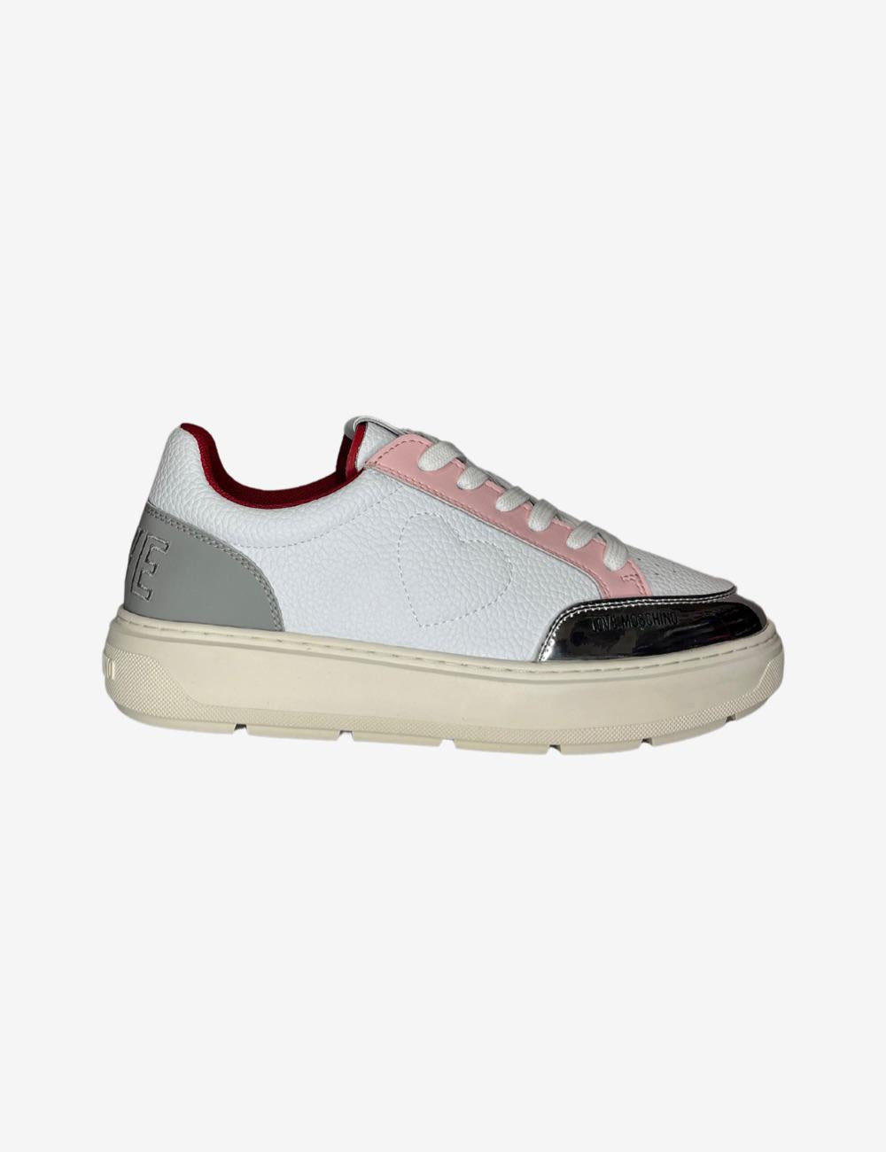 Sneakers Love Moschino punta metallizzata donna