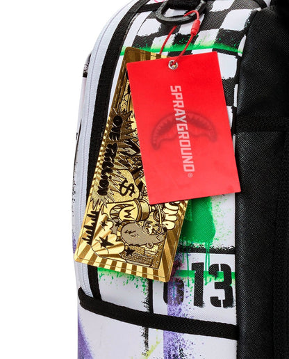 Zaino Sprayground bianco STENCIL SHARK ATTACK BLACK AND WHITE SPLIT BACKPACK