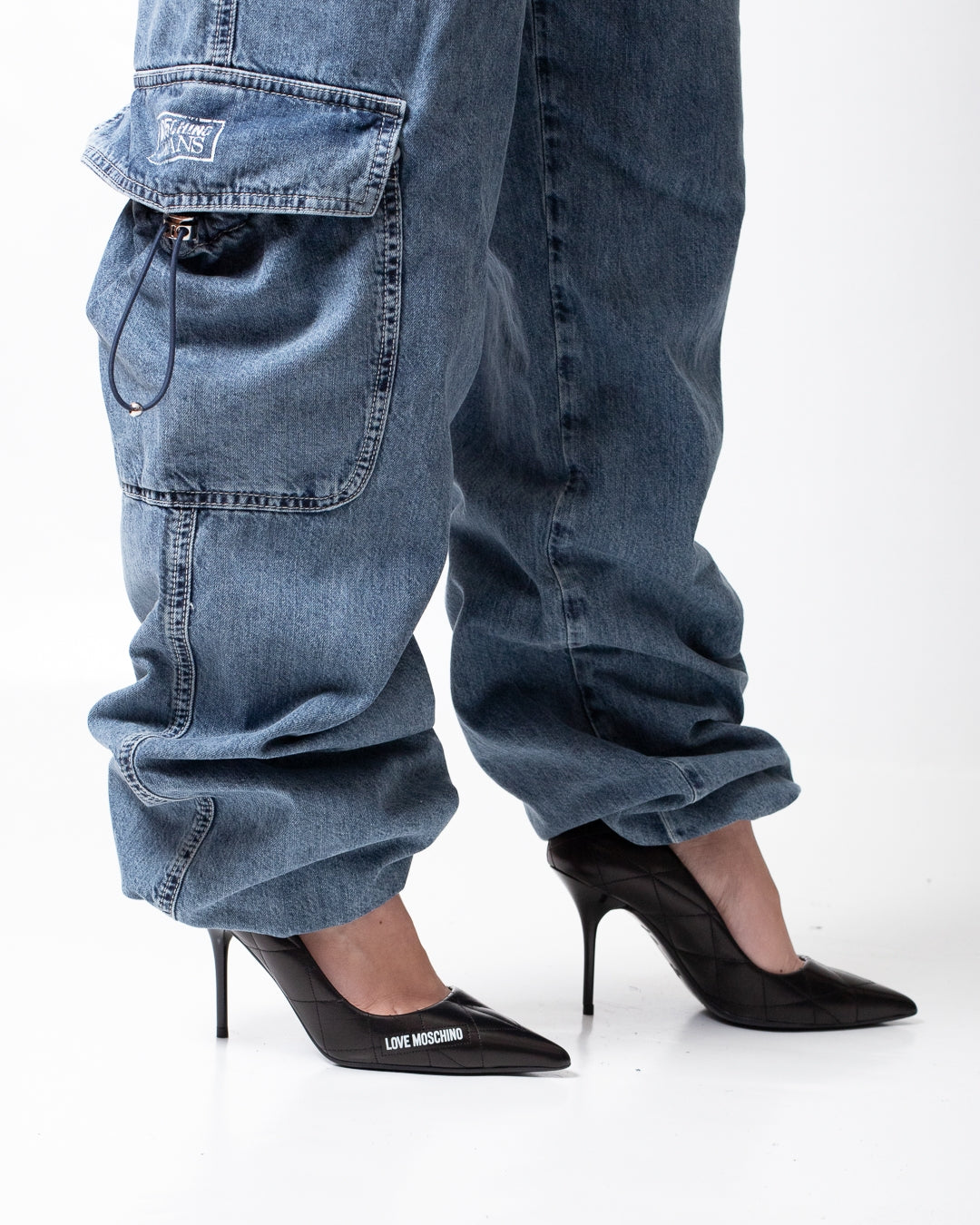 Pantalone Moschino Jeans cargo con coulisse donna