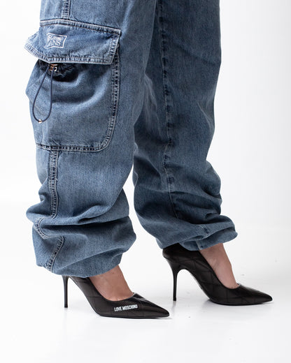 Pantalone Moschino Jeans cargo con coulisse donna