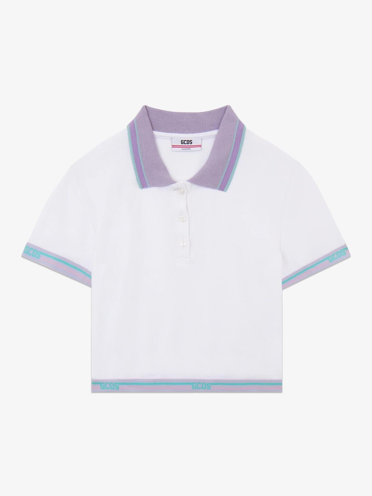 Polo GCDS Essentials cropped "Logo Tape" donna