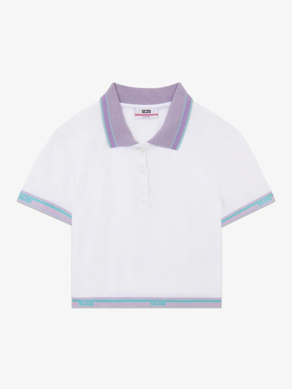 Polo GCDS Essentials cropped "Logo Tape" donna