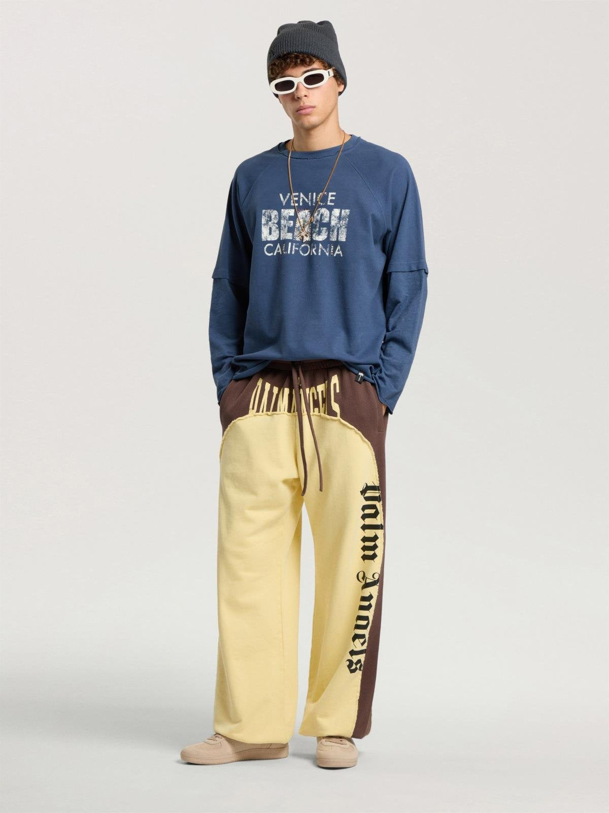 Pantalone Palm Angels in felpa "Vintage Logo" uomo