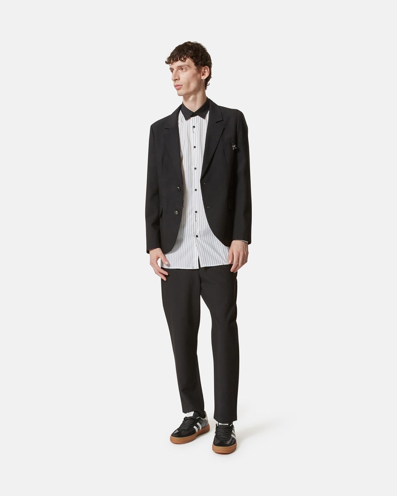 Camicia Richmond X a strisce con logo all-over uomo