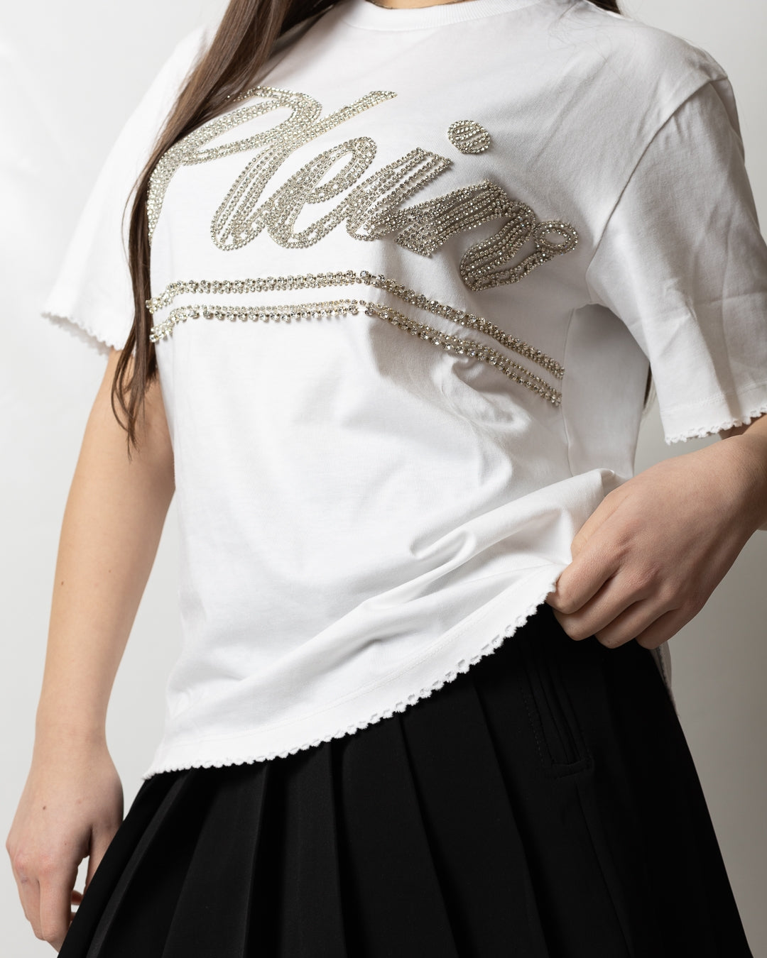 T-Shirt Philipp Plein over "Strass Signature" donna
