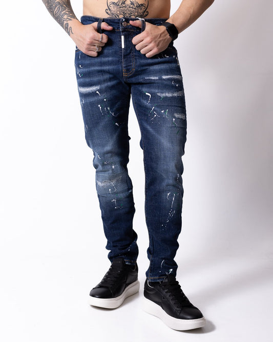 Jeans G2Firenze con dettagli decorativi e patch logo