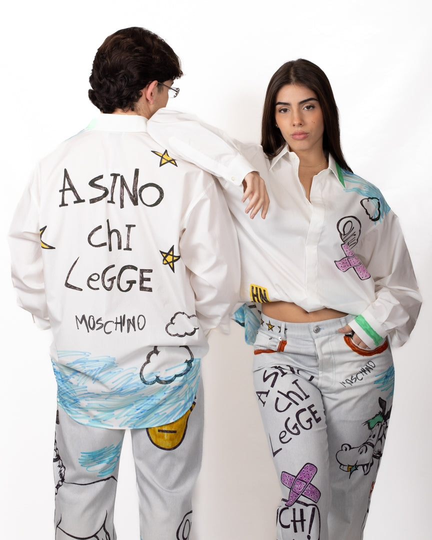 Camicia Moschino con stampa disegno