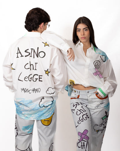 Camicia Moschino con stampa disegno