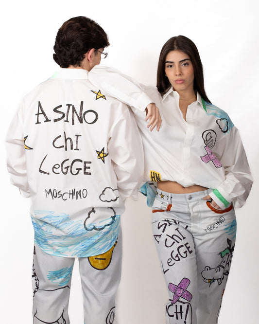 Camicia Moschino con stampa disegno