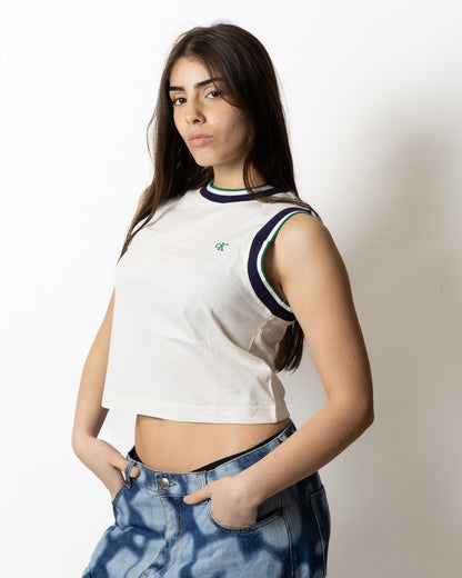 Canotta Calvin Klein con bordi a contrasto donna