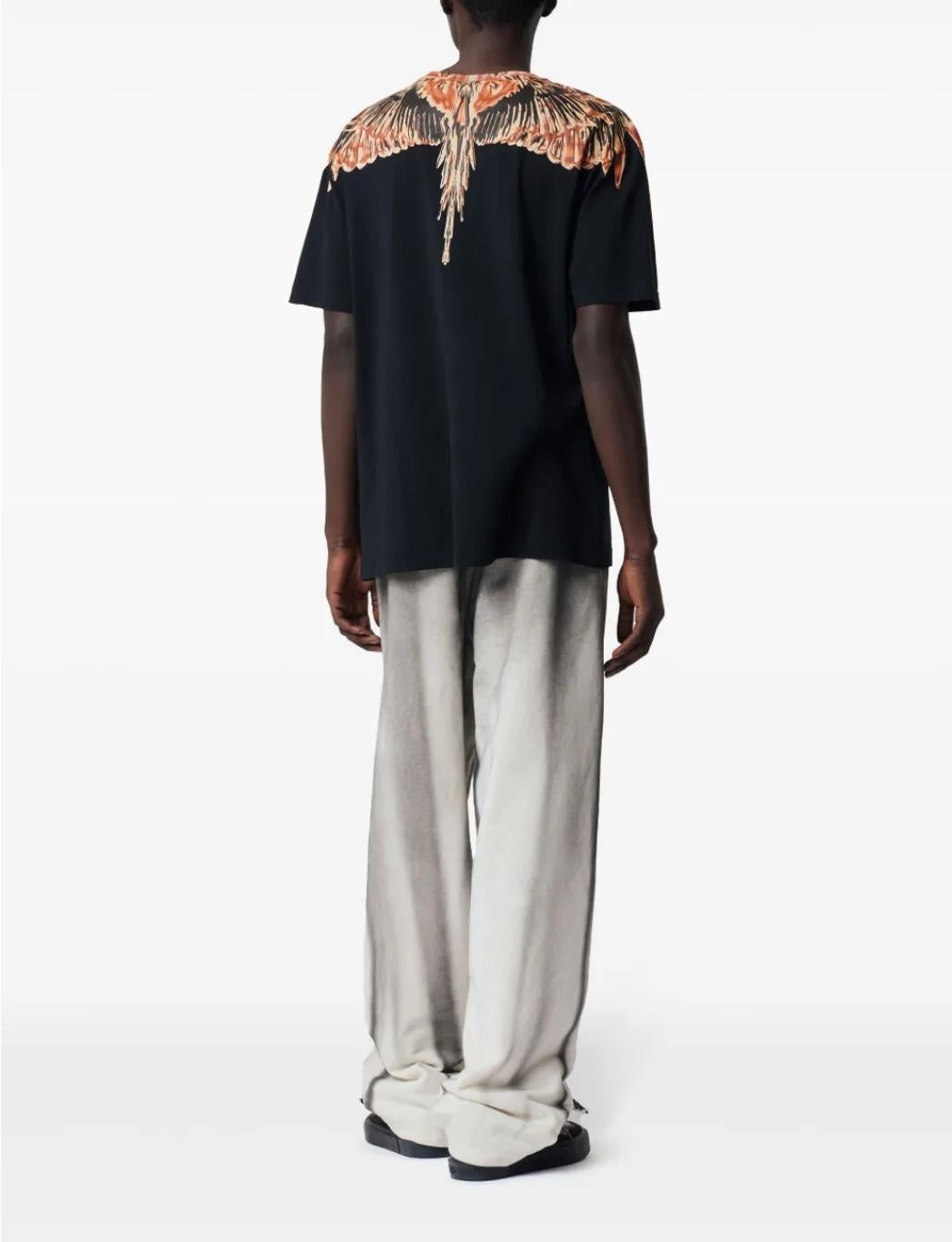 T-Shirt Marcelo Burlon "Icon Wings Orange" uomo