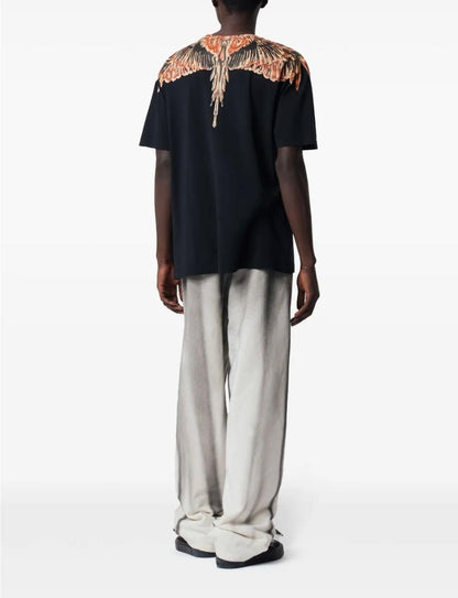 T-Shirt Marcelo Burlon "Icon Wings Orange" uomo