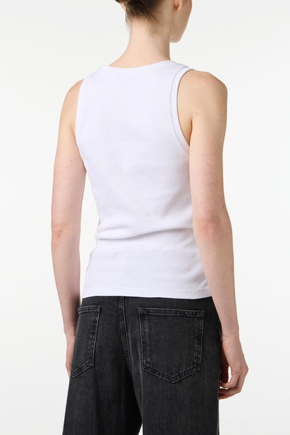 Canotta Iceberg in costina con ricamo donna