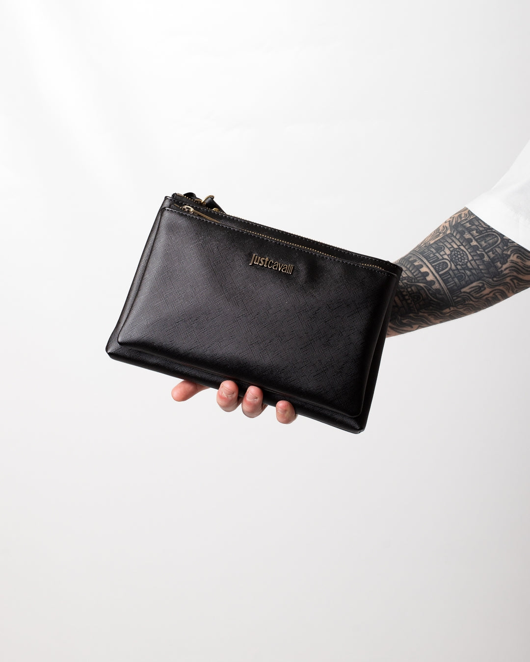 Pochette Just Cavalli "Metal lettering" in ecopelle